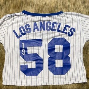 XS Victorias Secret LA Dodger’s V-Neck Crop Top